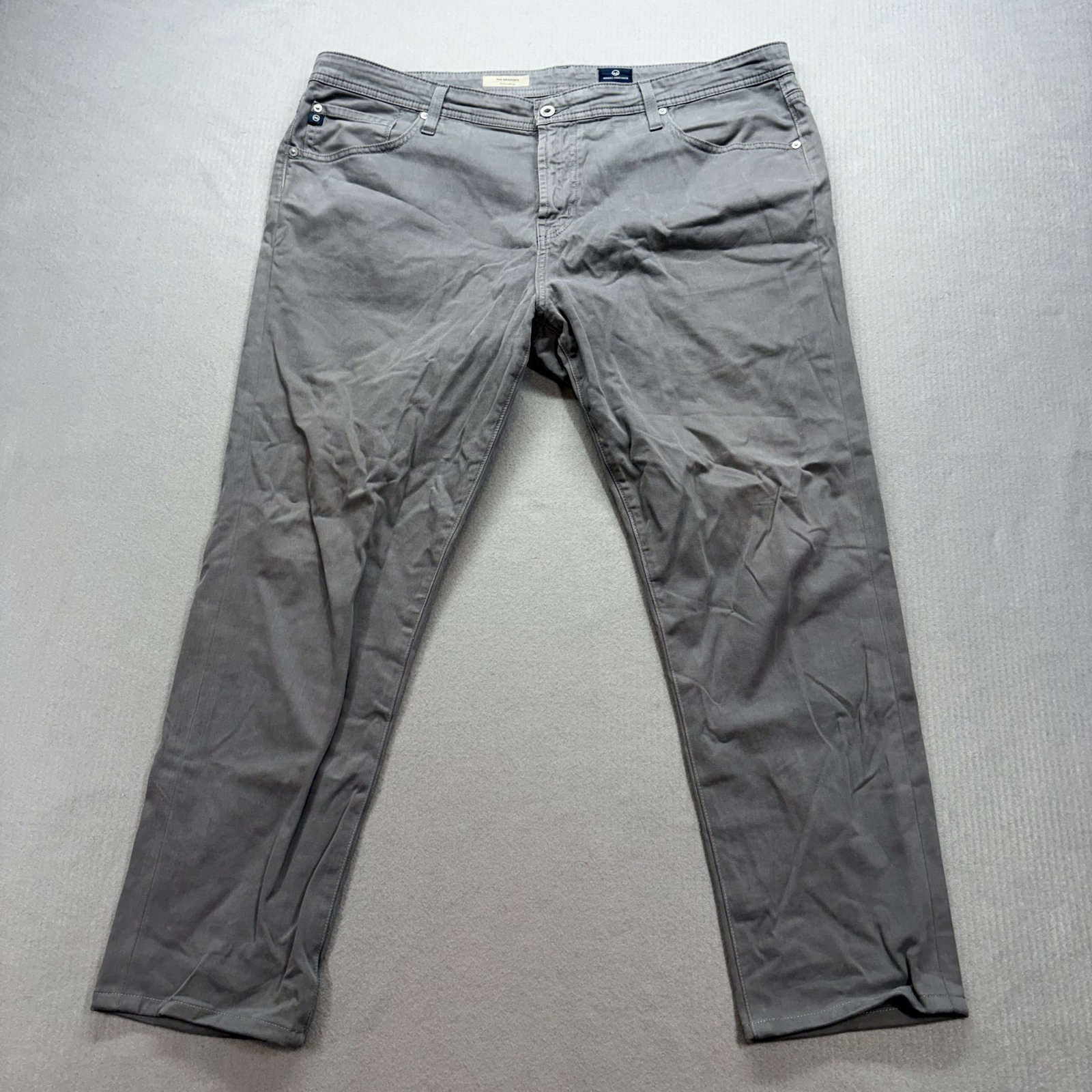 Ag Adriano Goldschmied The Graduate Pants Mens 40 Gray Tailored Leg Hemmed 28"